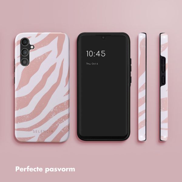 Selencia Vivid Backcover Samsung Galaxy A34 (5G) - Colorful Zebra Old Pink