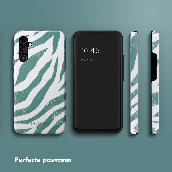 Selencia Vivid Backcover Samsung Galaxy A34 (5G) - Colorful Zebra Pine Blue