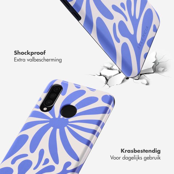 Selencia Vivid Backcover Huawei P30 Lite - Modern Bloom Sapphire Blue