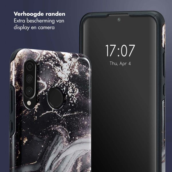 Selencia Vivid Backcover Huawei P30 Lite - Chic Marble Black