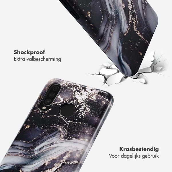 Selencia Vivid Backcover Huawei P30 Lite - Chic Marble Black