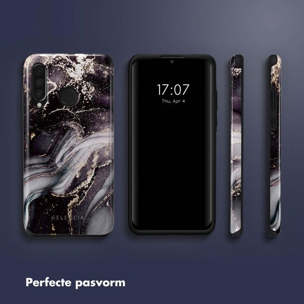 Selencia Vivid Backcover Huawei P30 Lite - Chic Marble Black