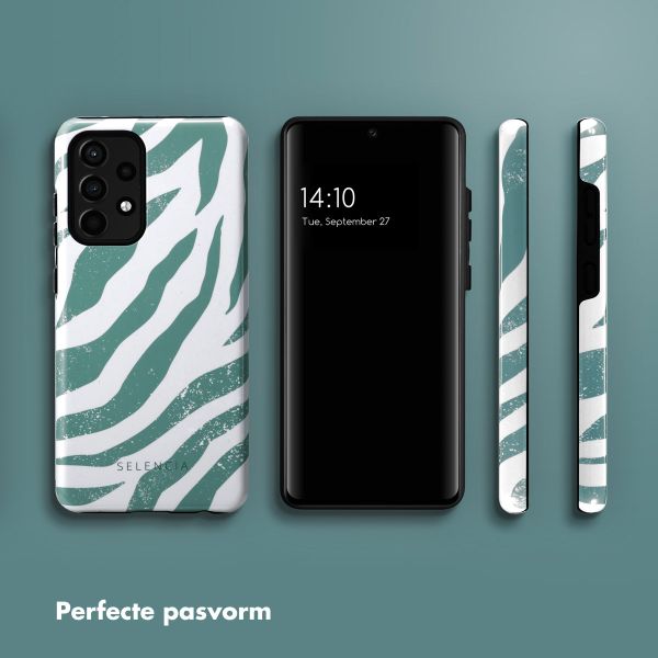 Selencia Vivid Backcover Samsung Galaxy A52(s) (5G/4G) - Colorful Zebra Pine Blue