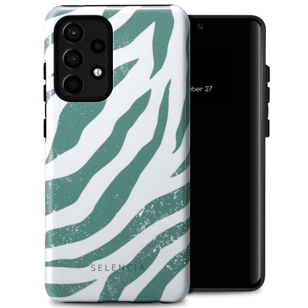 Selencia Vivid Backcover Samsung Galaxy A52(s) (5G/4G) - Colorful Zebra Pine Blue