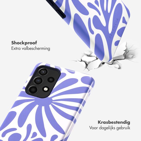 Selencia Vivid Backcover Samsung Galaxy A52(s) (5G/4G) - Modern Bloom Sapphire Blue