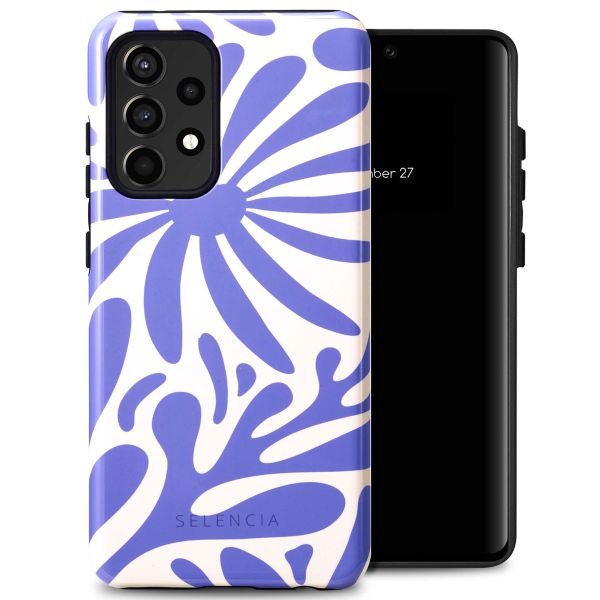 Selencia Vivid Backcover Samsung Galaxy A52(s) (5G/4G) - Modern Bloom Sapphire Blue