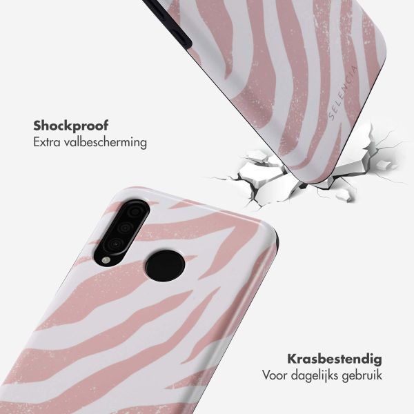 Selencia Vivid Backcover Huawei P30 Lite - Colorful Zebra Old Pink