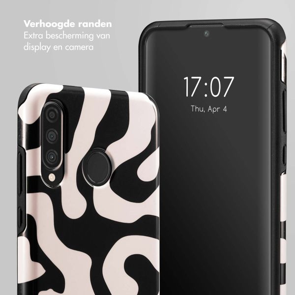 Selencia Vivid Backcover Huawei P30 Lite - Art Wave Black