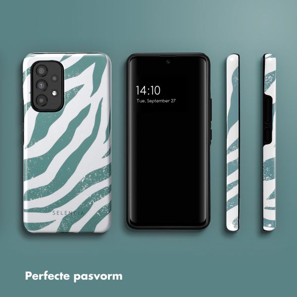 Selencia Vivid Backcover Samsung Galaxy A53 - Colorful Zebra Pine Blue
