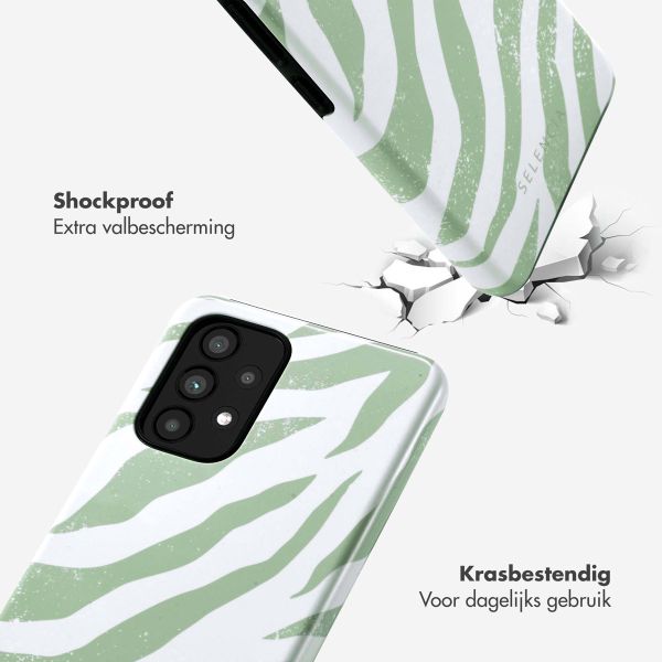 Selencia Vivid Backcover Samsung Galaxy A53 - Colorful Zebra Sage Green