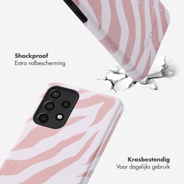 Selencia Vivid Backcover Samsung Galaxy A52(s) (5G/4G) - Colorful Zebra Old Pink