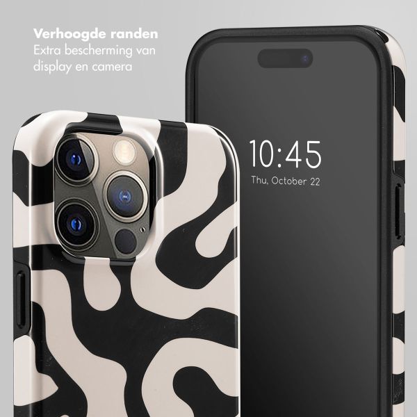 Selencia Vivid Backcover iPhone 15 Pro Max - Art Wave Black