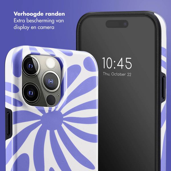 Selencia Vivid Backcover iPhone 15 Pro Max - Modern Bloom Sapphire Blue