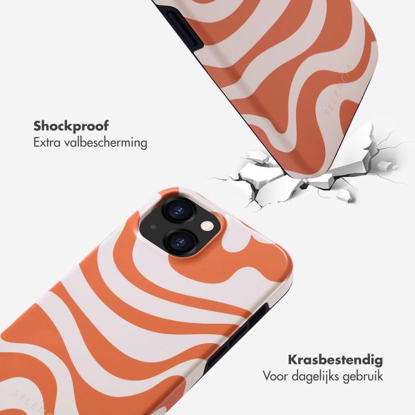 Selencia Vivid Backcover iPhone 15  - Dream Swirl Orange