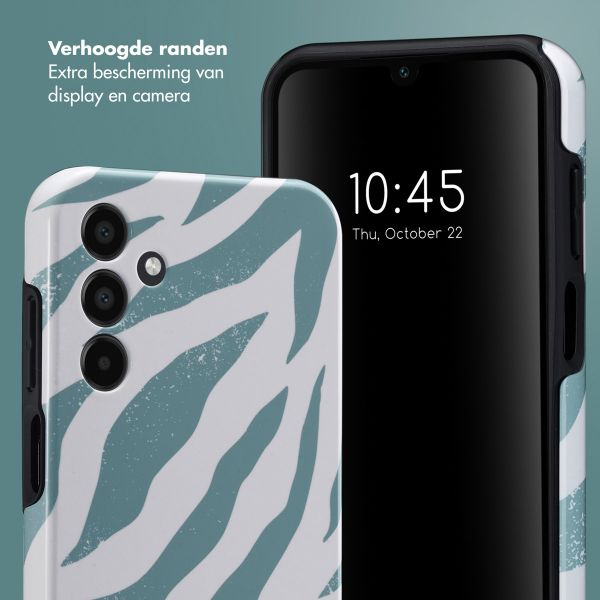 Selencia Vivid Backcover Samsung Galaxy A15 (5G/4G) - Colorful Zebra Pine Blue