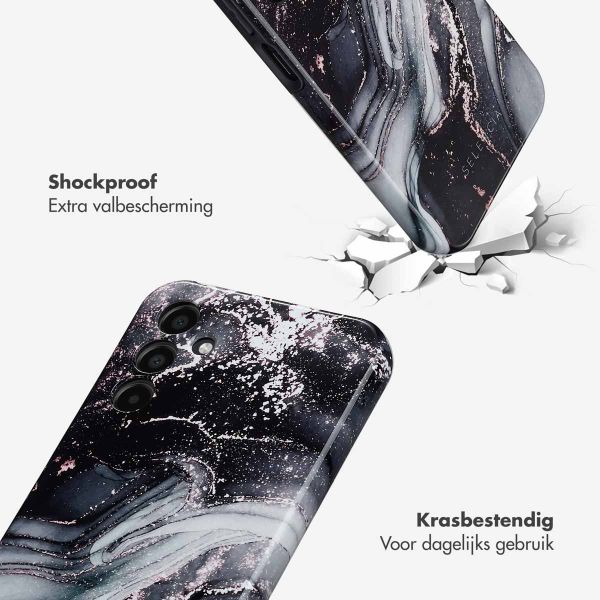 Selencia Vivid Backcover Samsung Galaxy A15 (5G/4G) - Chic Marble Black