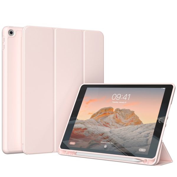 Accezz Smart Silicone Bookcase iPad 9 (2021) 10.2 / iPad 8 (2020) 10.2 / iPad 7 (2019) 10.2 - Roze