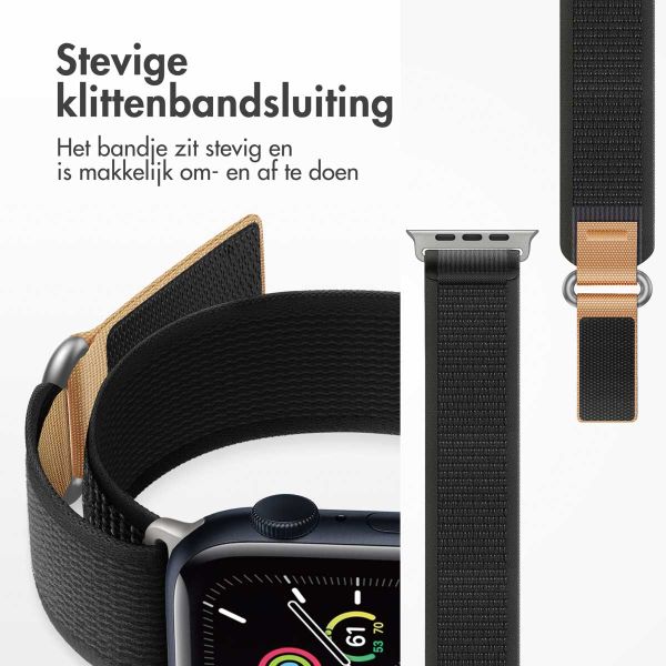 imoshion Nylon Trail bandje Apple Watch Series 1-9 / SE - 38/40/41 mm / Series 10 - 42 mm - Zwart