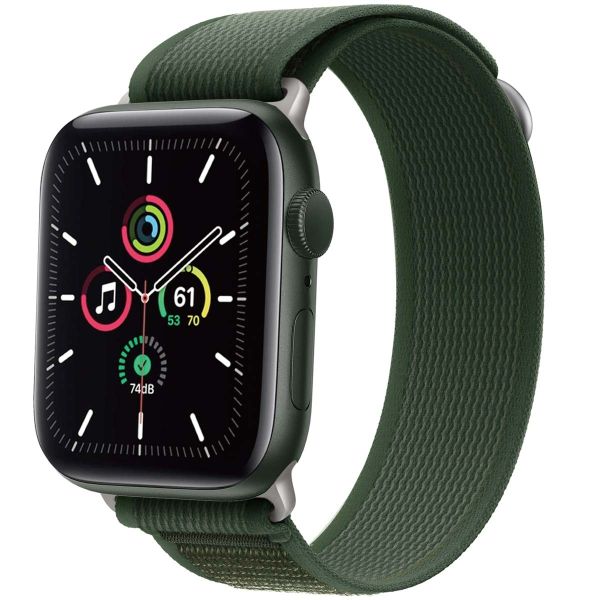 imoshion Nylon Trail bandje Apple Watch Series 1-9 / SE - 38/40/41 mm / Series 10 - 42 mm - Legergroen