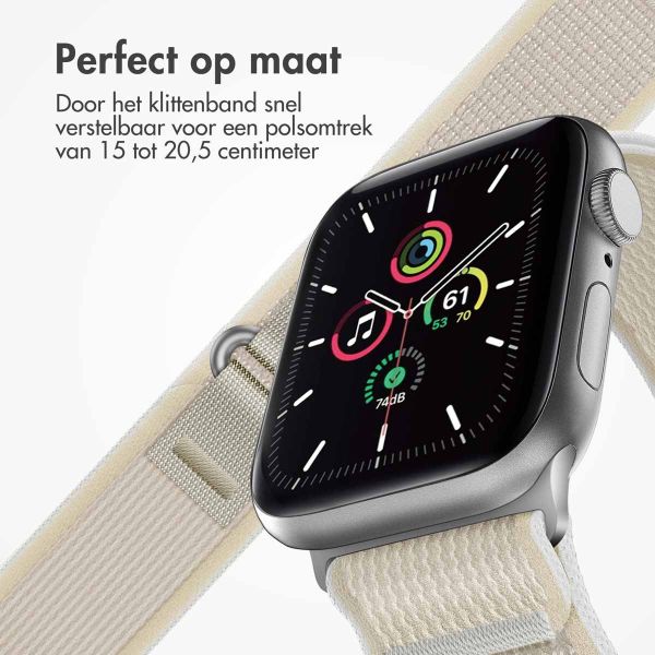 imoshion Nylon Trail bandje Apple Watch Series 1-9 / SE - 38/40/41 mm / Series 10 - 42 mm - Sterrenlicht