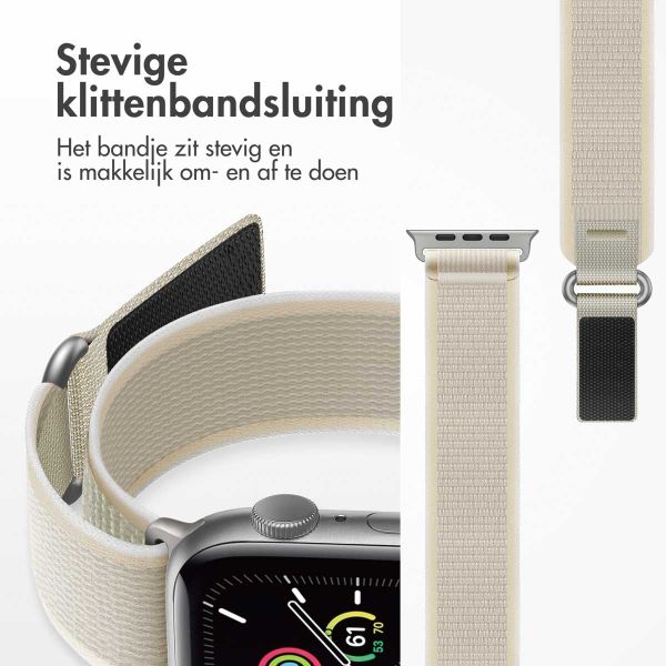 imoshion Nylon Trail bandje Apple Watch Series 1-9 / SE - 38/40/41 mm / Series 10 - 42 mm - Sterrenlicht