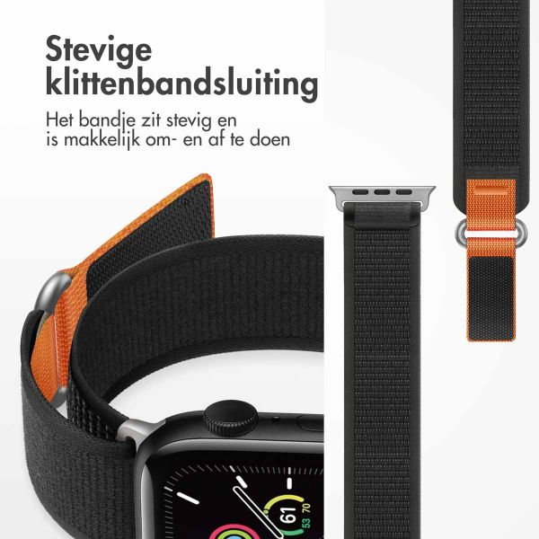 imoshion Nylon Trail bandje Apple Watch Series 1-9 / SE - 38/40/41 mm / Series 10 - 42 mm - Pure Black