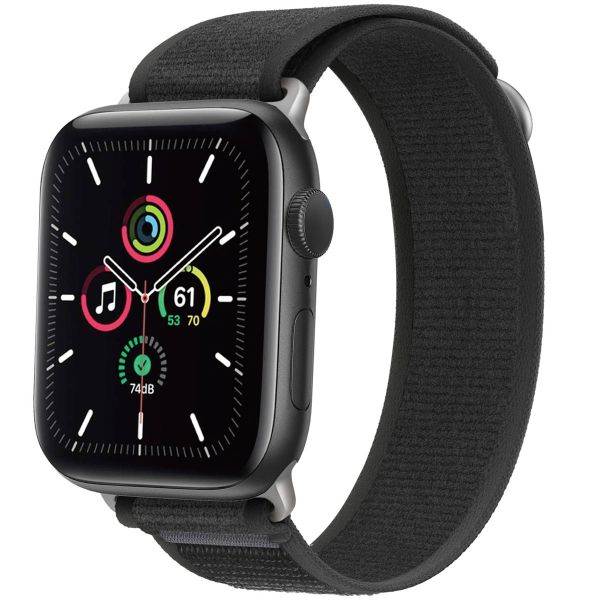 imoshion Nylon Trail bandje Apple Watch Series 1-9 / SE - 38/40/41 mm / Series 10 - 42 mm - Pure Black