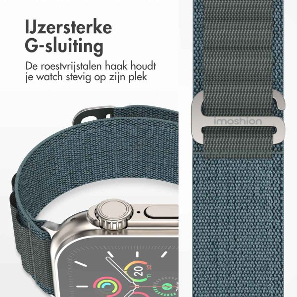 imoshion Nylon Alpine bandje Apple Watch Series 1-10 / SE / Ultra (2) - 42/44/45/46/49 mm - Blauw