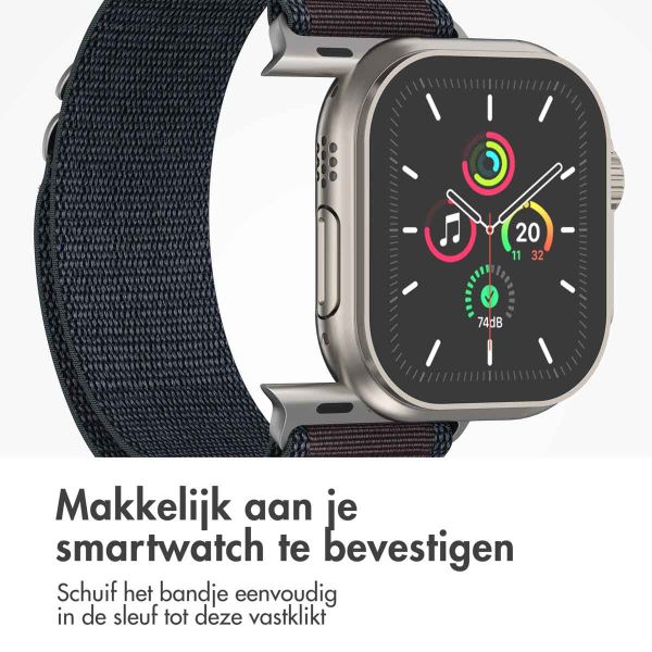 imoshion Nylon Alpine bandje Apple Watch Series 1-10 / SE / Ultra (2) - 42/44/45/46/49 mm - Indigo