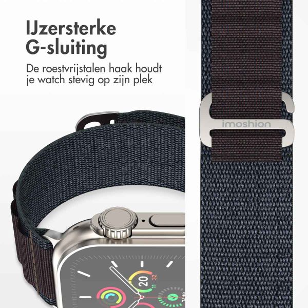 imoshion Nylon Alpine bandje Apple Watch Series 1-10 / SE / Ultra (2) - 42/44/45/46/49 mm - Indigo