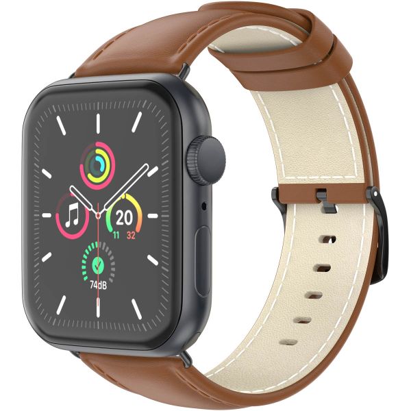 imoshion Classic lederen bandje Apple Watch Series 1-9 / SE - 38/40/41 mm / Series 10 - 42 mm - Bruin