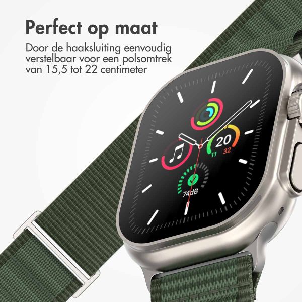 imoshion Nylon Alpine bandje Apple Watch Series 1-9 / SE - 38/40/41 mm / Series 10 - 42 mm - Groen