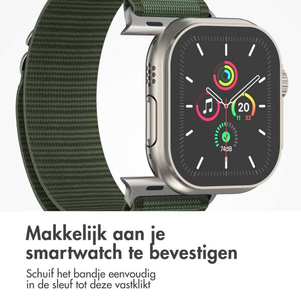 imoshion Nylon Alpine bandje Apple Watch Series 1-9 / SE - 38/40/41 mm / Series 10 - 42 mm - Groen