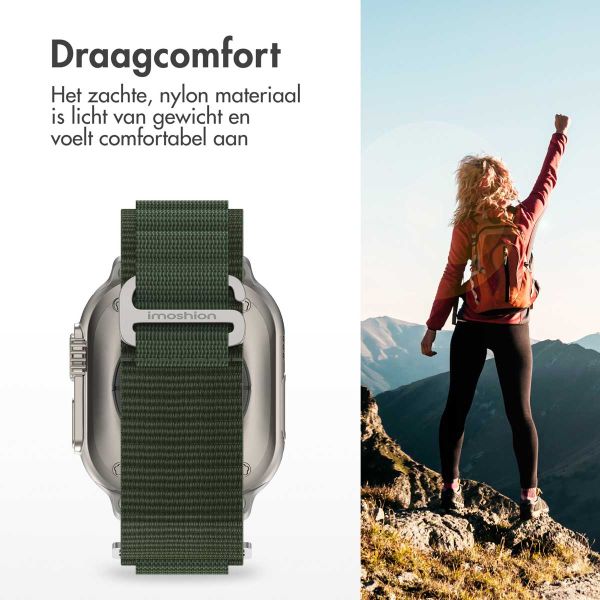 imoshion Nylon Alpine bandje Apple Watch Series 1-9 / SE - 38/40/41 mm / Series 10 - 42 mm - Groen