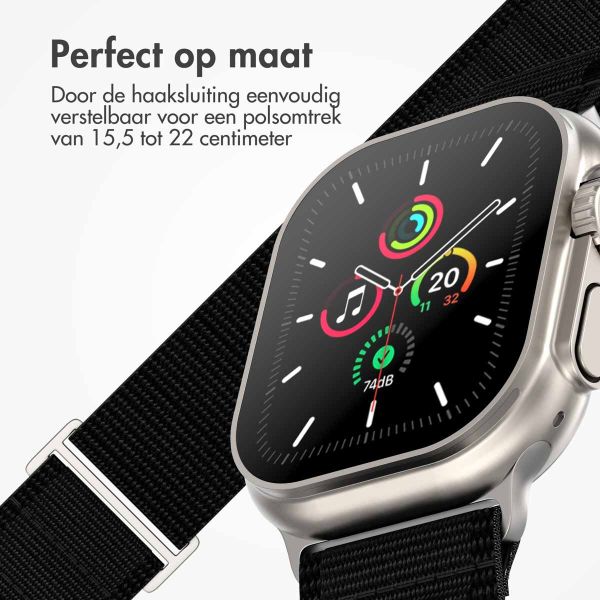 imoshion Nylon Alpine bandje Apple Watch Series 1-9 / SE - 38/40/41 mm / Series 10 - 42 mm - Zwart