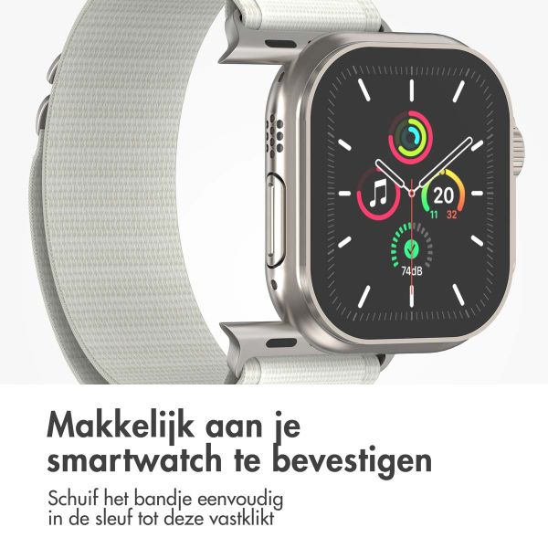 imoshion Nylon Alpine bandje Apple Watch Series 1-9 / SE - 38/40/41 mm / Series 10 - 42 mm - Sterrenlicht