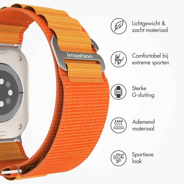 imoshion Nylon Alpine bandje Apple Watch Series 1-9 / SE - 38/40/41 mm / Series 10 - 42 mm - Oranje