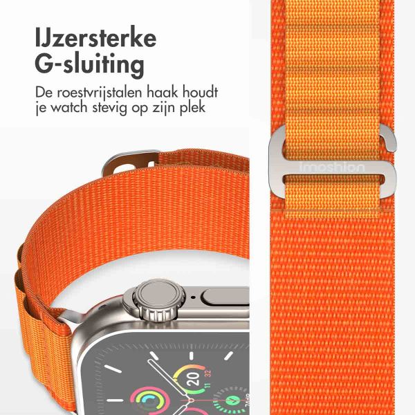 imoshion Nylon Alpine bandje Apple Watch Series 1-9 / SE - 38/40/41 mm / Series 10 - 42 mm - Oranje