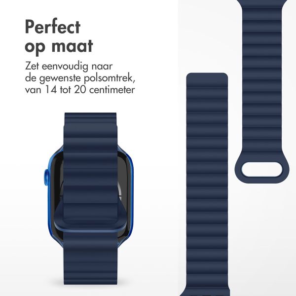 imoshion Siliconen magnetisch bandje Apple Watch Series 1-9 / SE - 38/40/41 mm / Series 10 - 42 mm - Donkerblauw