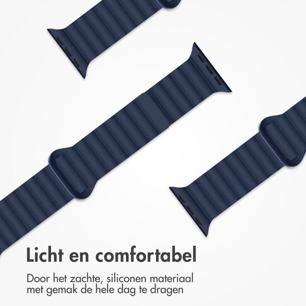 imoshion Siliconen magnetisch bandje Apple Watch Series 1-9 / SE - 38/40/41 mm / Series 10 - 42 mm - Donkerblauw