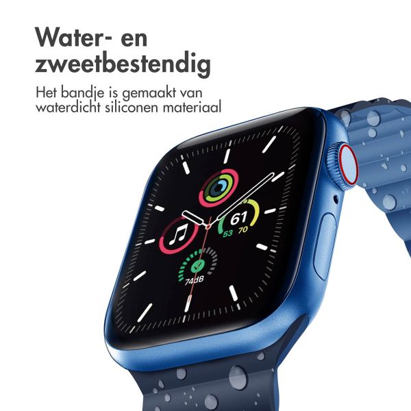 imoshion Siliconen magnetisch bandje Apple Watch Series 1-9 / SE - 38/40/41 mm / Series 10 - 42 mm - Donkerblauw