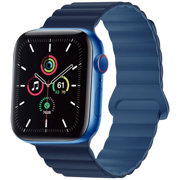 imoshion Siliconen magnetisch bandje Apple Watch Series 1-9 / SE - 38/40/41 mm / Series 10 - 42 mm - Donkerblauw