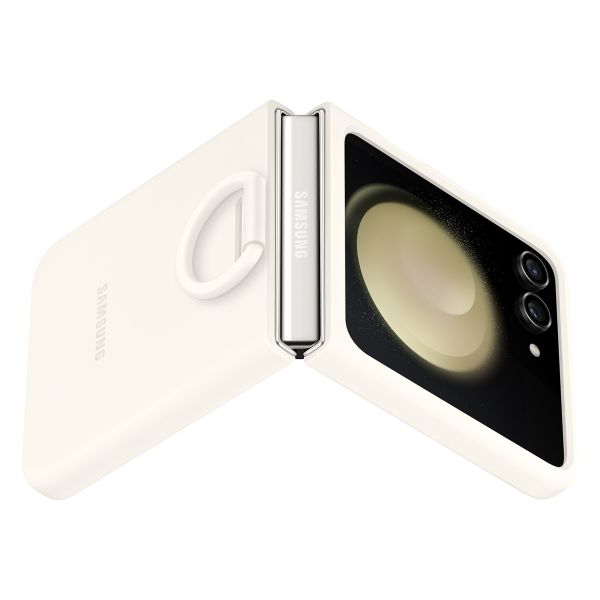 Samsung Originele Silicone Cover Ring Galaxy Z Flip 5 - Cream