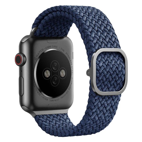 Uniq Aspen Braided bandje Apple Watch 1-9 / SE - 38/40/41 mm / Series 10 - 42 mm - Oxford Blue