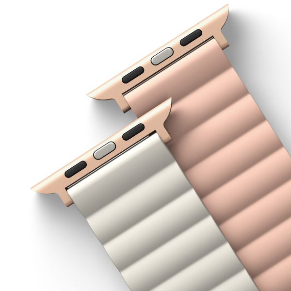 Uniq Revix dubbelzijdig bandje Apple Watch 1-9 / SE - 38/40/41 mm / Series 10 - 42 mm - Blush Pink / Beige