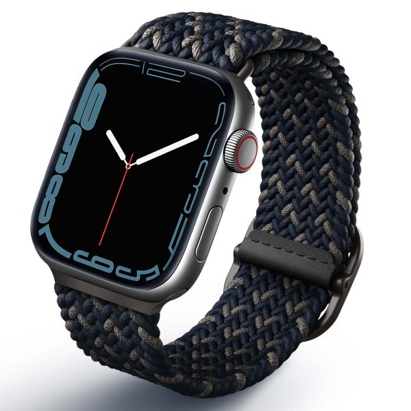 Uniq Aspen Designer Edition Braided bandje Apple Watch 1-9 / SE / Ultra (2) - 42/44/45/49 mm - Obsidian Blue