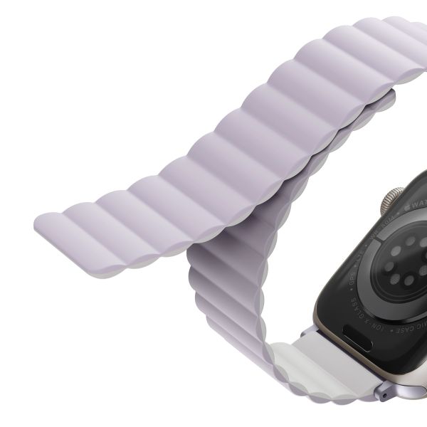 Uniq Revix dubbelzijdig bandje Apple Watch 1-9 / SE - 38/40/41 mm / Series 10 - 42 mm - Lilac / White