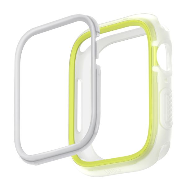 Uniq Moduo Apple Watch Case met uitwisselbare Bezel Apple Watch 4-9 / SE - 40/41 mm - Frost (Lime/White)