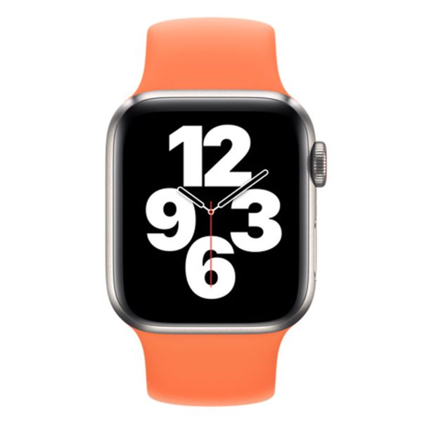 Apple Solobandje Apple Watch Series 1-9 / SE - 38/40/41 mm / Series 10 - 42 mm - Maat 9 - Kumquat