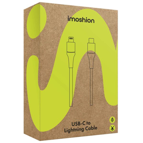 imoshion Lightning naar USB-C kabel - Non-MFi - Gevlochten textiel - 2 meter - Wit